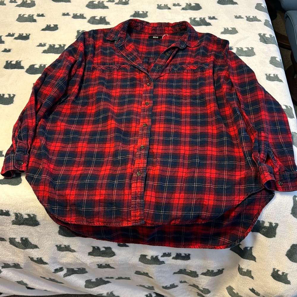 BDG long sleeve plaid shirt